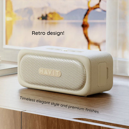 Altavoz Bluetooth HAVIT SK905BT, 20W, Impermeable, Beige