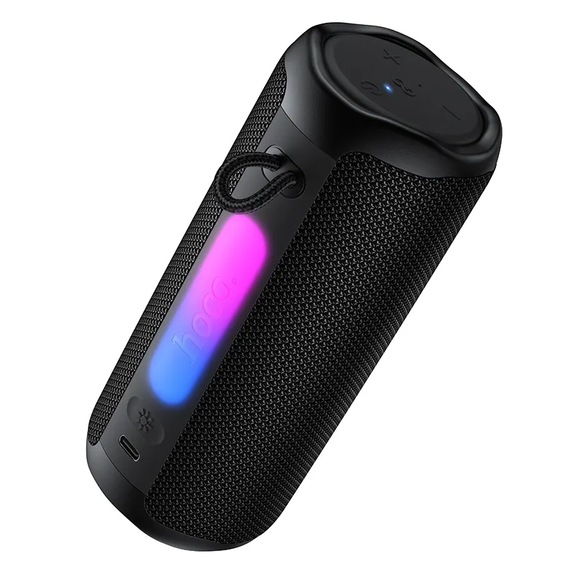 Altavoz Portátil Bluetooth HOCO HC50, 8W, TWS, RGB, Impermeable, Negro