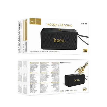Altavoz portátil Bluetooth HOCO HT1 Max, 2 x 20W, TWS, Negro