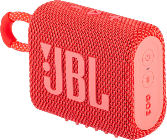 Altavoz Bluetooth portátil JBL GO 3, 4,2 W, sonido profesional, resistente al agua, rosa JBLGO3RED