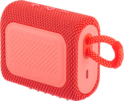 Altavoz Bluetooth portátil JBL GO 3, 4,2 W, sonido profesional, resistente al agua, rosa JBLGO3RED