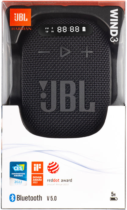 Altavoz Portátil Bluetooth JBL Wind 3, 5W, Impermeable, Negro JBLWIND3