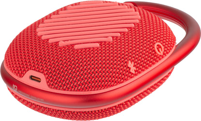 Altavoz portátil Bluetooth JBL Clip 4, 5 W, sonido profesional, resistente al agua, rosa, reacondicionado JBLCLIP4RED