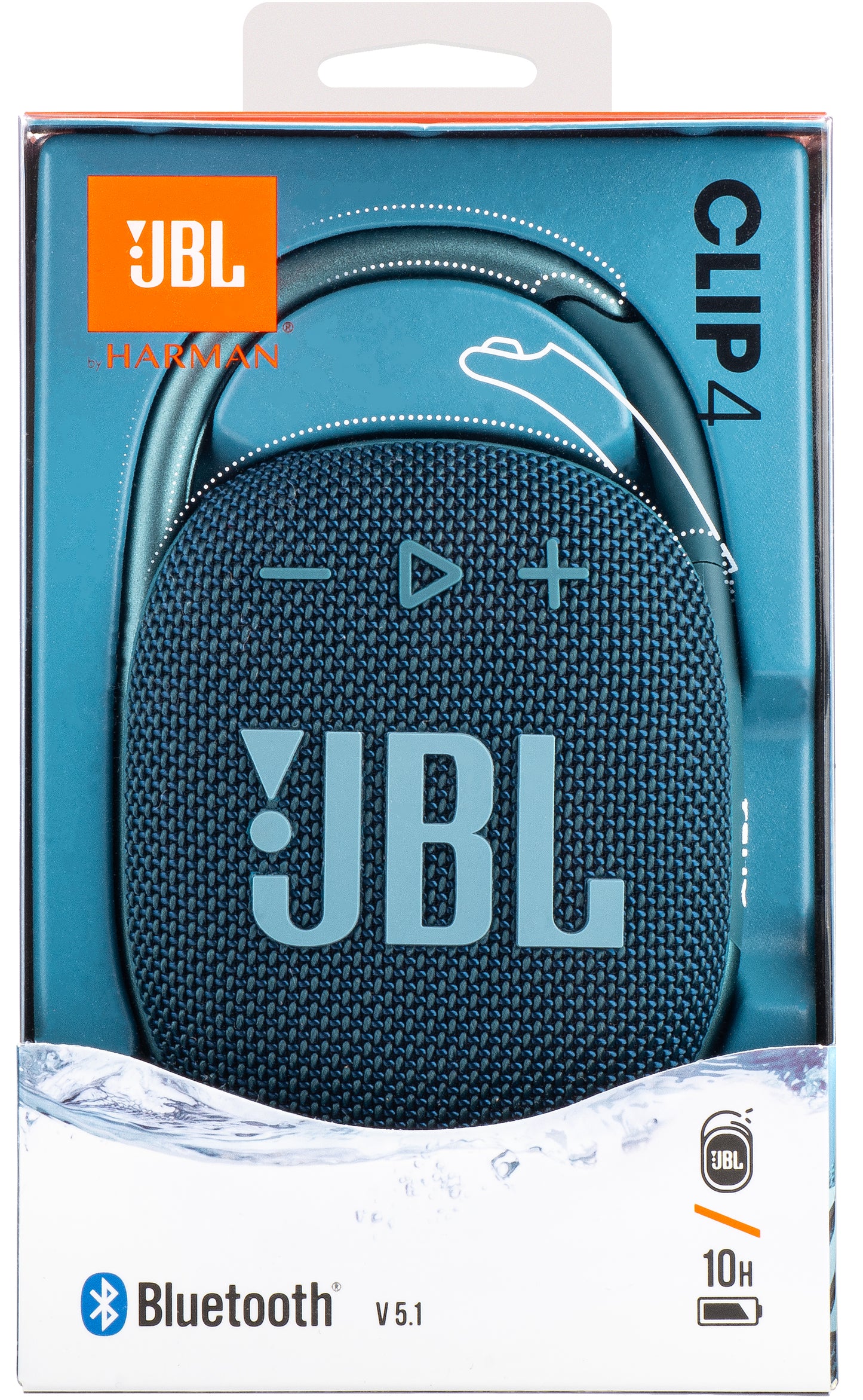 Altavoz Bluetooth Portátil JBL Clip 4, 5W, Sonido Pro, Impermeable, Azul JBLCLIP4BLU