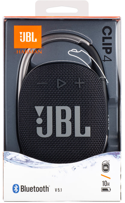 Altavoz Bluetooth Portátil JBL Clip 4, 5W, Sonido Pro, Impermeable, Negro JBLCLIP4BLK