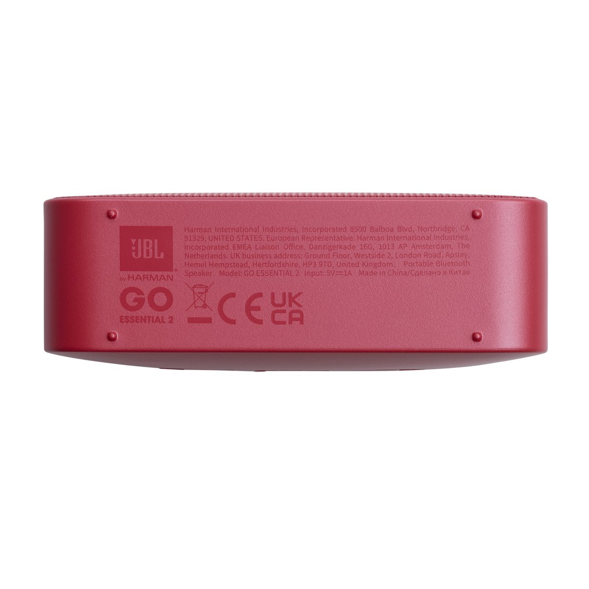 Altavoz Portátil Bluetooth JBL Go Essential 2, 3.1W, Pro Sound, Impermeable, Rojo JBLGOES2REDCN