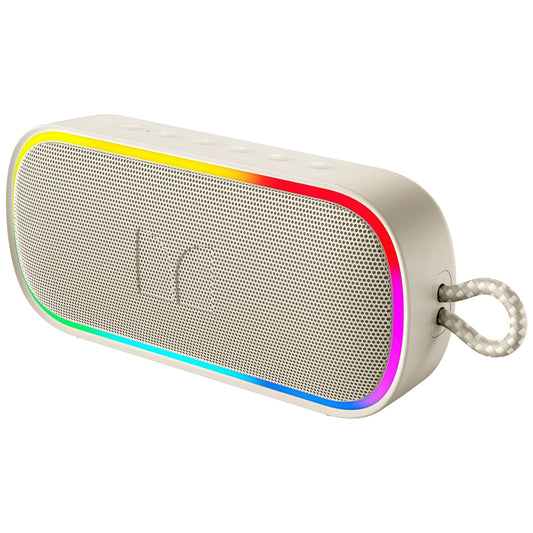 Altavoz Portátil Bluetooth Monster S150 Plus, 40W, TWS, RGB, Impermeable, Crema Claro