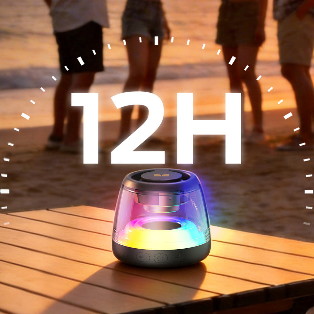 Altavoz Portátil Bluetooth Monster Mag Flux, 5W, TWS, RGB, Negro