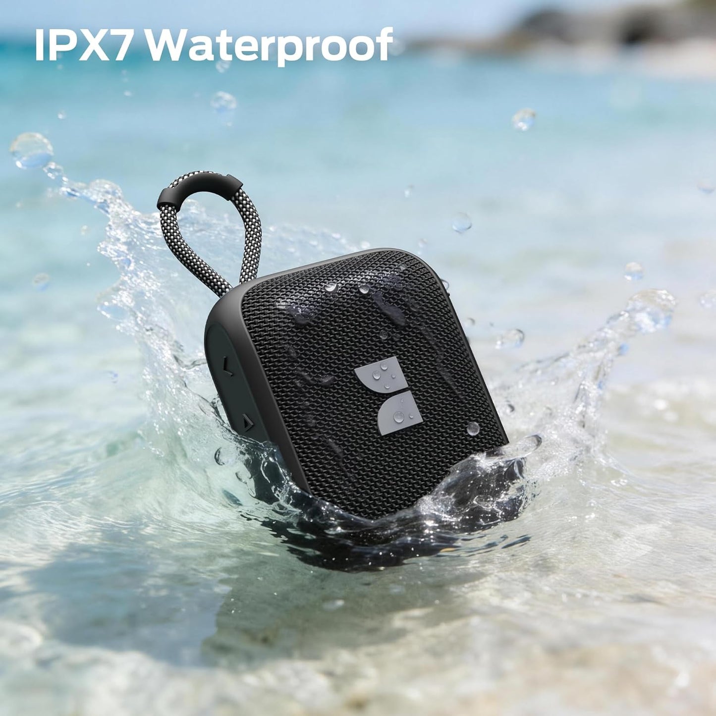 Altavoz portátil Bluetooth Monster S520, 5W, TWS, RGB, impermeable, negro