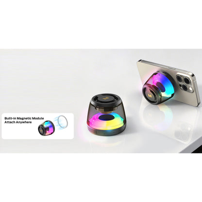 Altavoz Portátil Bluetooth Monster Mag Flux, 5W, TWS, RGB, Negro