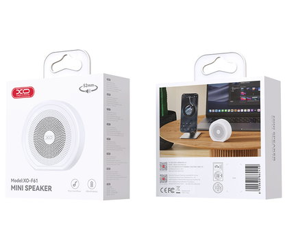 XO Design F61 Portable Bluetooth Speaker, 3W, TWS, White