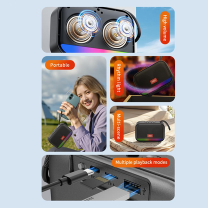 Altavoz Portátil Bluetooth XO Design F66, 5W, RGB, Negro