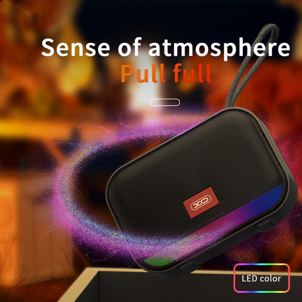Altavoz Portátil Bluetooth XO Design F66, 5W, RGB, Negro