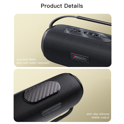 Altavoz Portátil Bluetooth Yesido YSW11, 40W, RGB, Impermeable, Negro