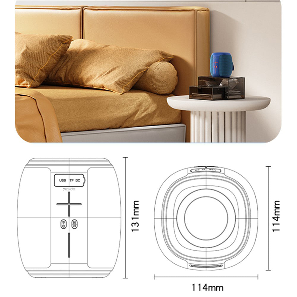 Altavoz Portátil Bluetooth Yesido YSW14, 5W, RGB, Azul