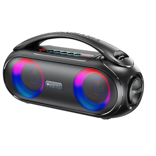 Altavoz Portátil Bluetooth Yesido YSW19, 40W, RGB, Impermeable, Negro