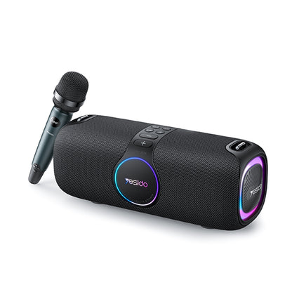 Altavoz Bluetooth Yesido YSW21 Karaoke, 120W, RGB, Impermeable, Negro