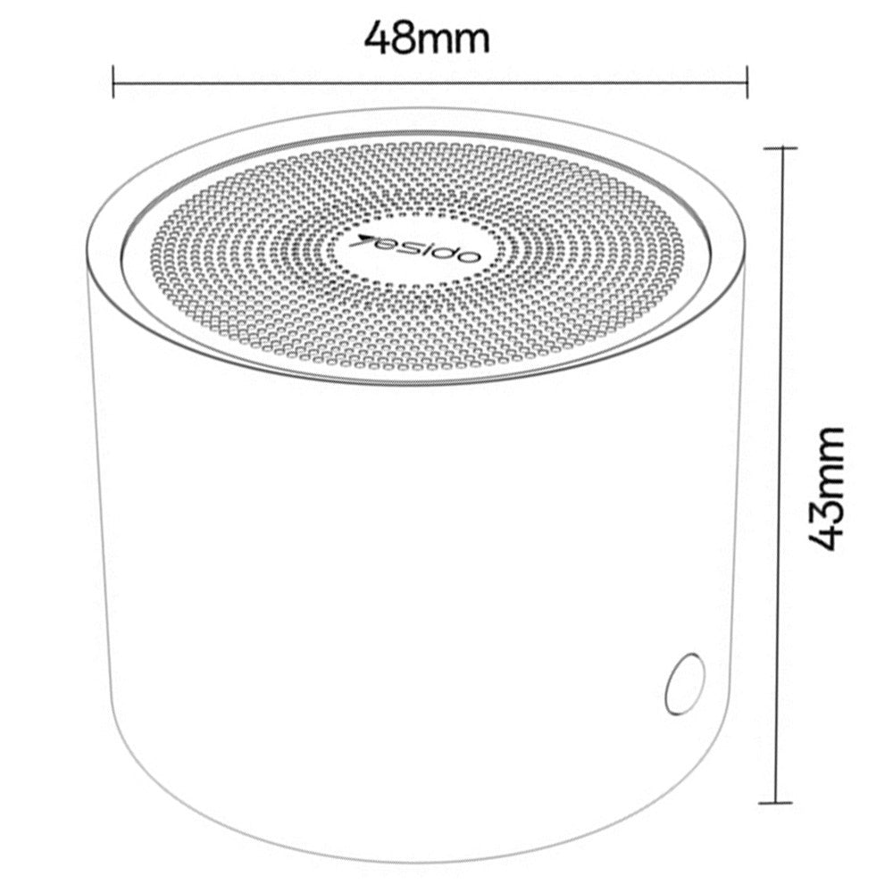 Altavoz Bluetooth Yesido YSW30, 3W, Impermeable, Negro