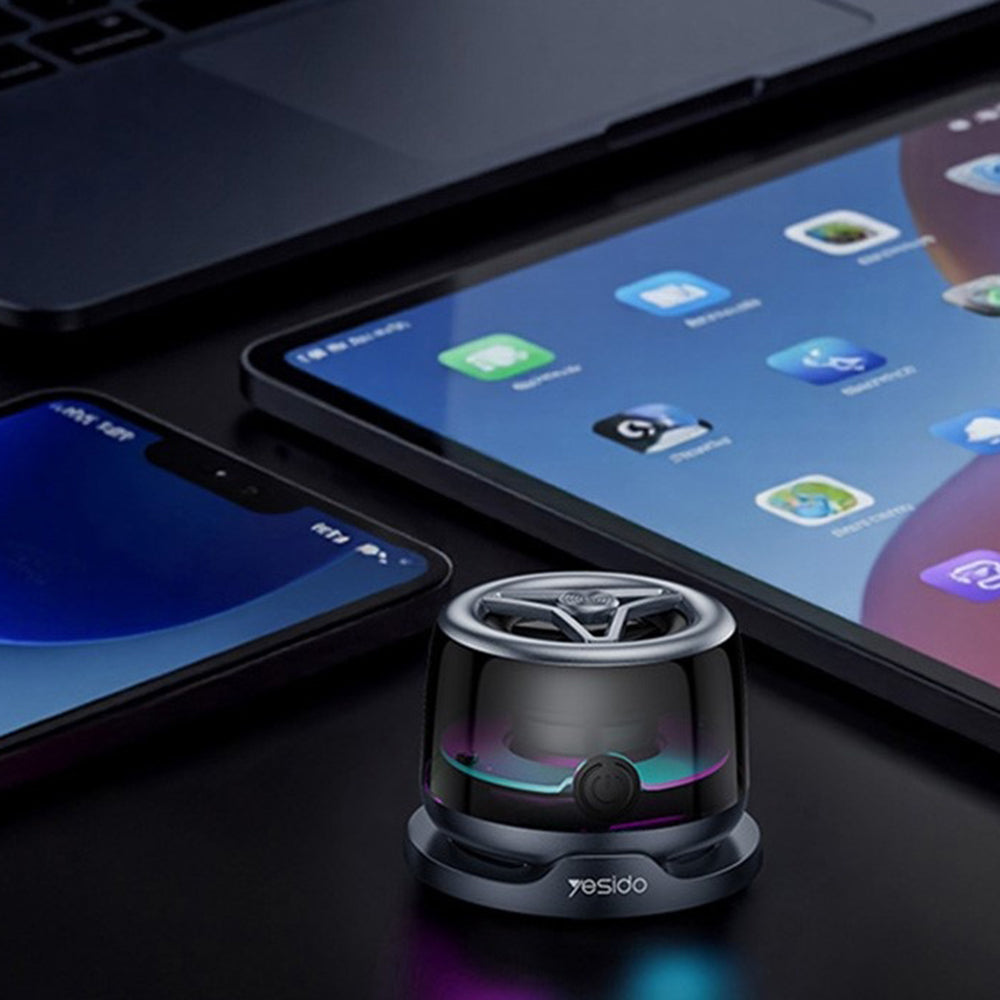 Altavoz Portátil Bluetooth Yesido YSW32, 3W, RGB, Negro