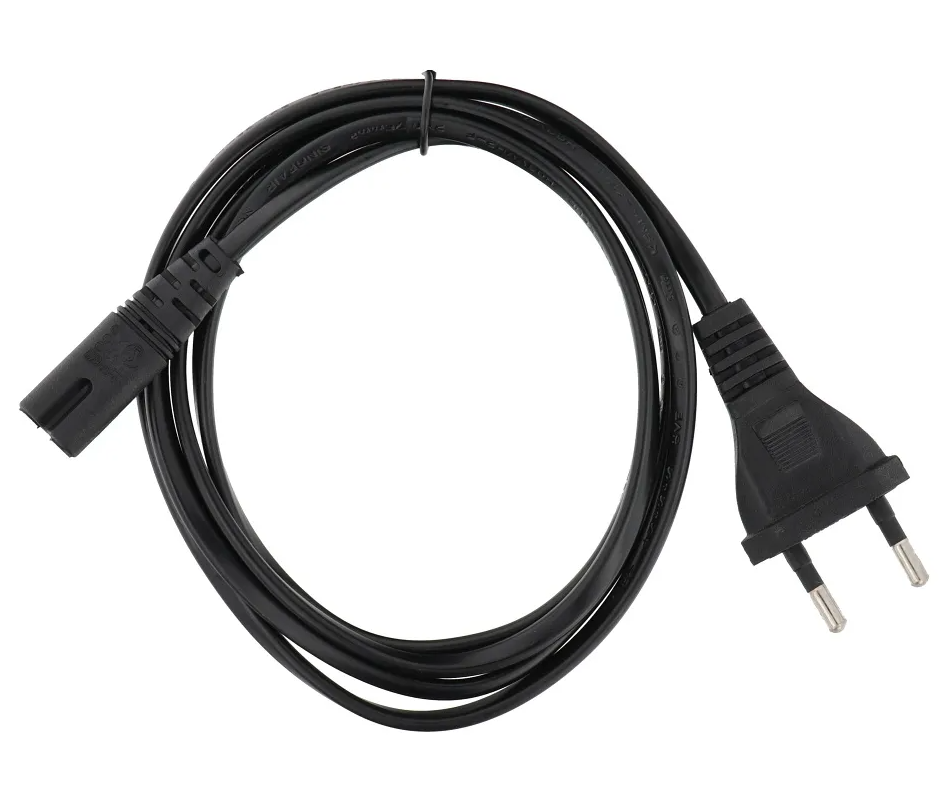 Cable de Alimentación OEM, 2 Pines, 1.5m, Negro
