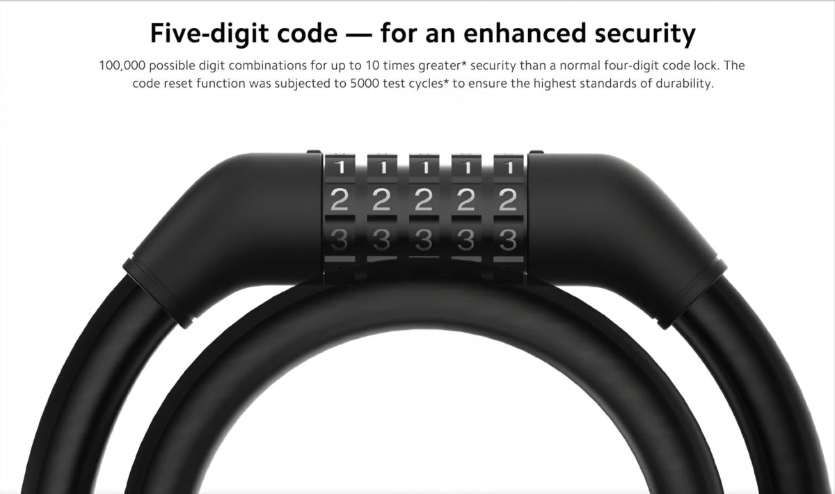 Cable antirrobo Xiaomi para patinete eléctrico, negro BHR6751GL