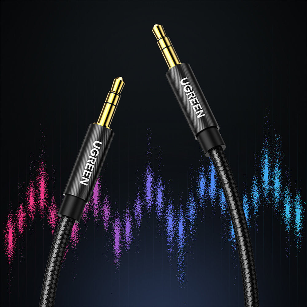 Cable de Audio 3.5mm - 3.5mm UGREEN AV112, 1m, Negro