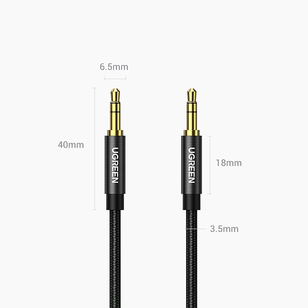 Cable de Audio 3.5mm - 3.5mm UGREEN AV112, 1m, Negro