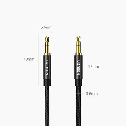 Cable de Audio 3.5mm - 3.5mm UGREEN AV112, 1m, Negro