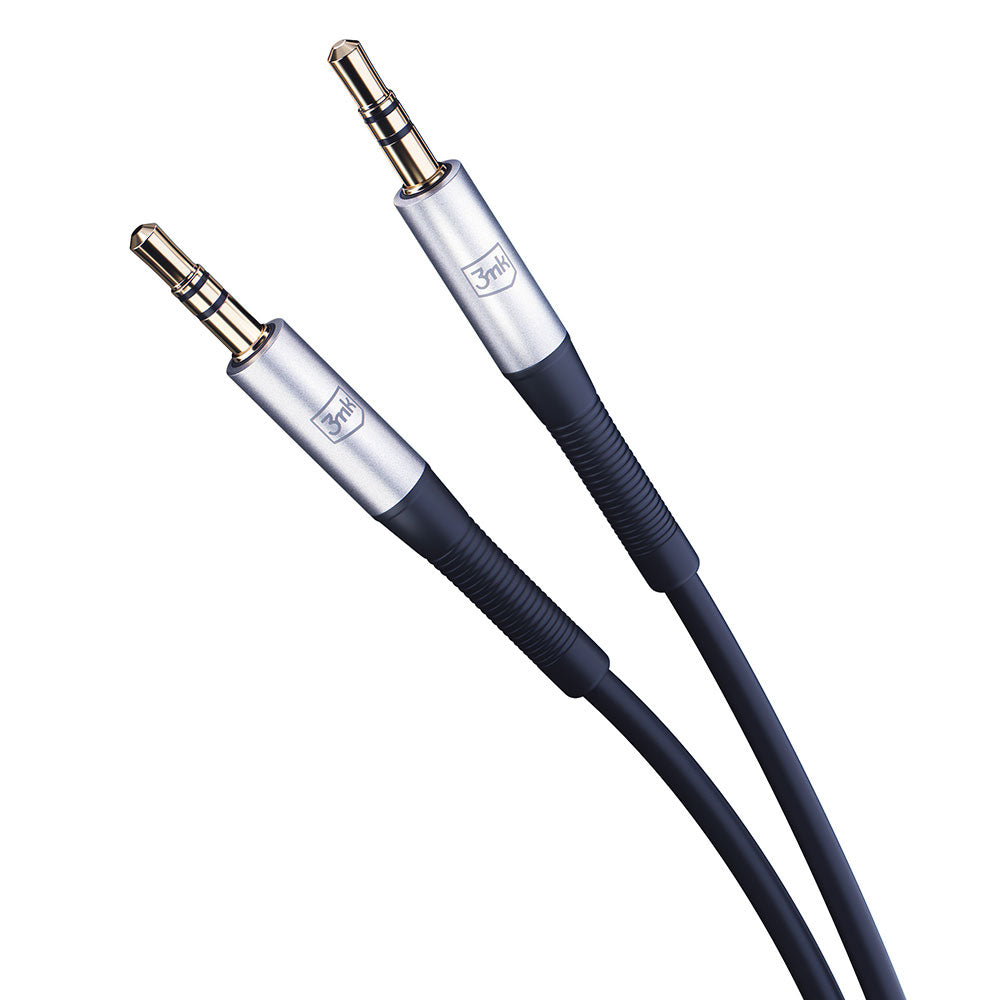 Cable de audio 3.5mm - 3.5mm 3MK, 1m, Negro