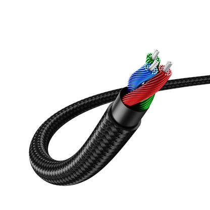 Cable de audio 3,5 mm - 3,5 mm UGREEN AV112 en ángulo, 1,5 m, azul 