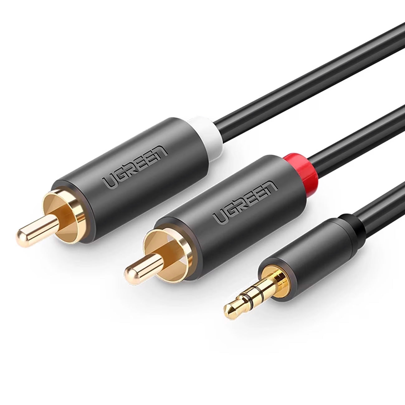 Cable de Audio 3.5mm - 2 x RCA UGREEN AV102, 2m, Negro
