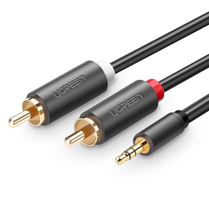 Cable de Audio 3.5mm - 2 x RCA UGREEN AV102, 2m, Negro