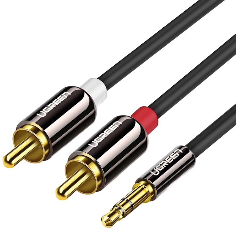 Cable Audio 3.5mm - 2 x RCA UGREEN AV116, 1.5m, Negro