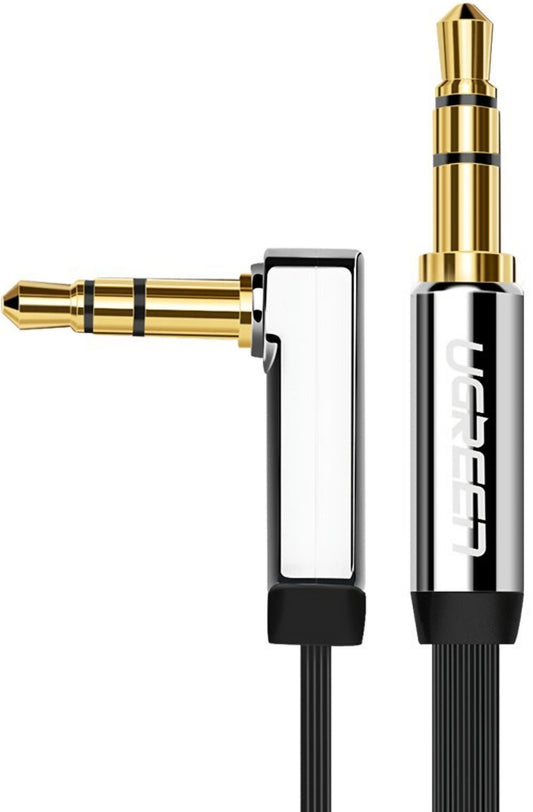 Cable de Audio 3.5mm - 3.5mm UGREEN AV119 Angulado, 2m, Negro