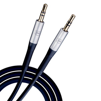 Cable de audio 3.5mm - 3.5mm 3MK, 1m, Negro