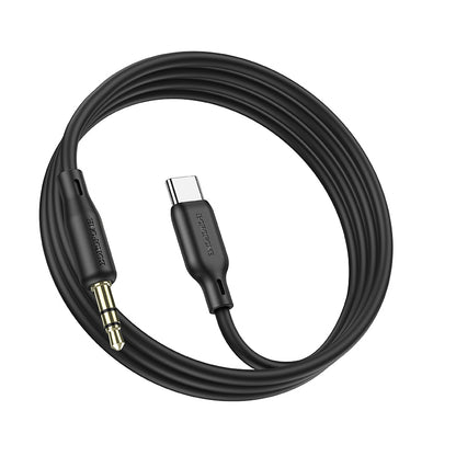 Cable de audio 3,5 mm - USB-C Borofone BL18, 1 m, negro 