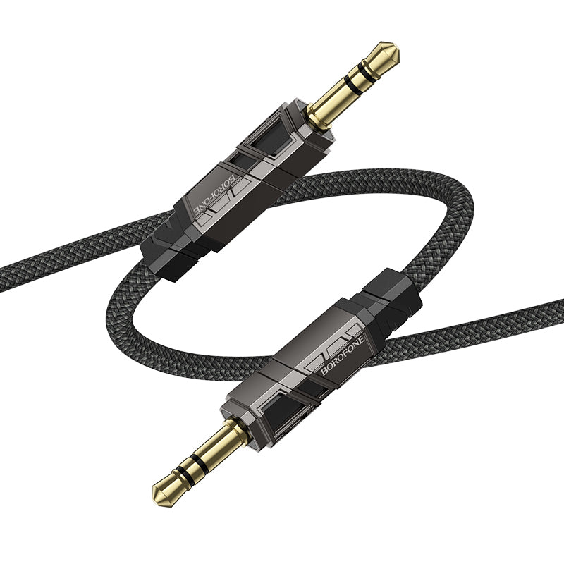 Cable de Audio 3.5mm - 3.5mm Borofone BL22 Dignity, 1m, Negro