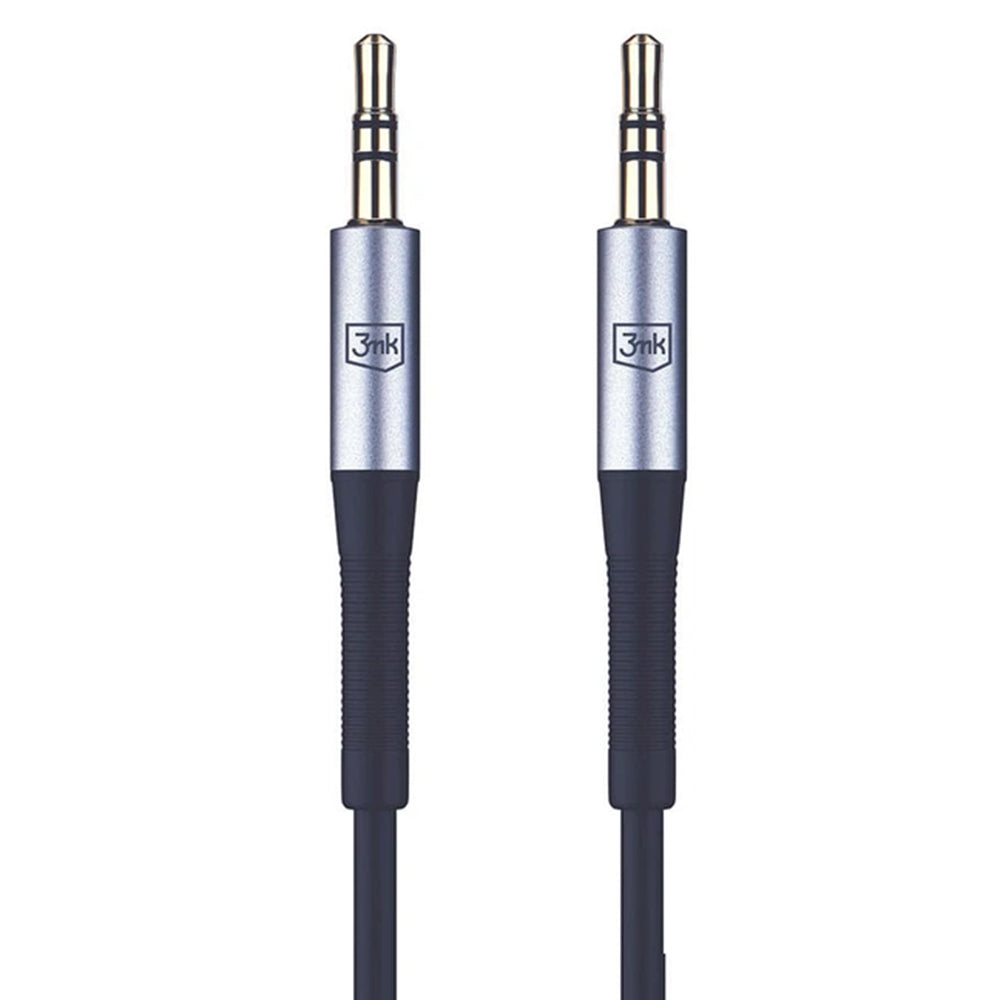 Cable de audio 3.5mm - 3.5mm 3MK, 1m, Negro