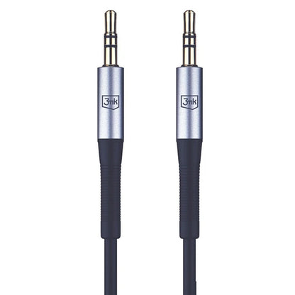 Cable de audio 3.5mm - 3.5mm 3MK, 1m, Negro