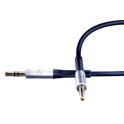 Cable de audio 3.5mm - 3.5mm 3MK, 1m, Negro