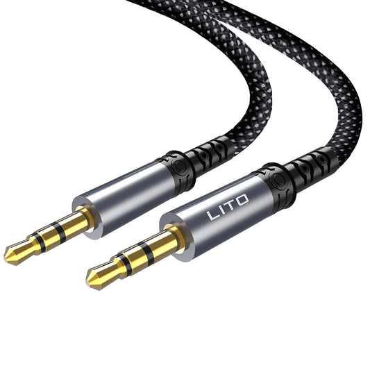Cable de Audio 3.5mm - 3.5mm Lito LA01D, 1m, Negro