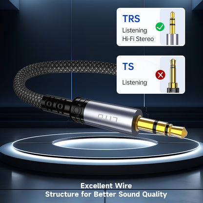 Audio Cable 3.5mm - 3.5mm Lito LA01D, 1m, Black