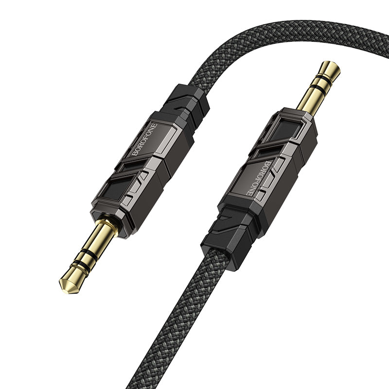 Cable de Audio 3.5mm - 3.5mm Borofone BL22 Dignity, 1m, Negro
