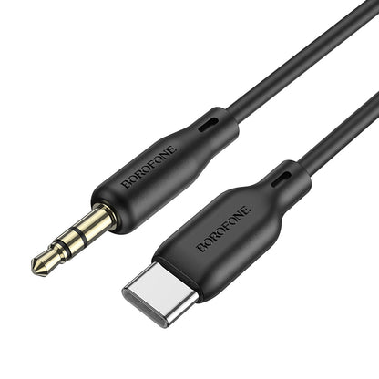 Cable de audio 3,5 mm - USB-C Borofone BL18, 1 m, negro 