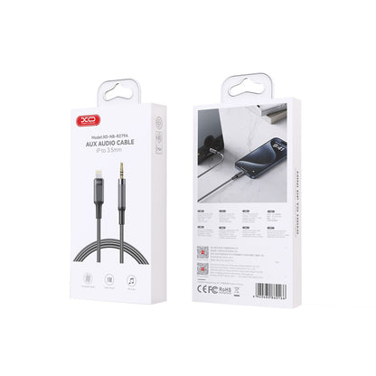 Cable Audio Lightning - 3.5mm XO Design NB-R279A, 1m, Negro