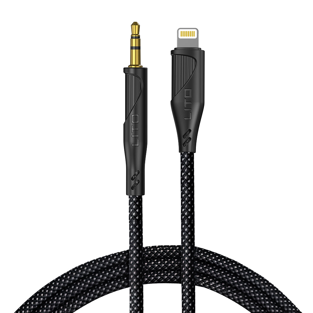 Cable Audio Lightning - 3.5mm Lito LA02, 1m, Negro
