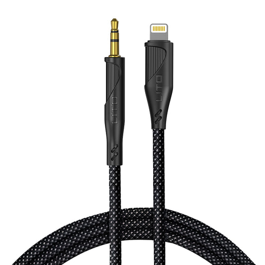 Cable Audio Lightning - 3.5mm Lito LA02, 1m, Negro
