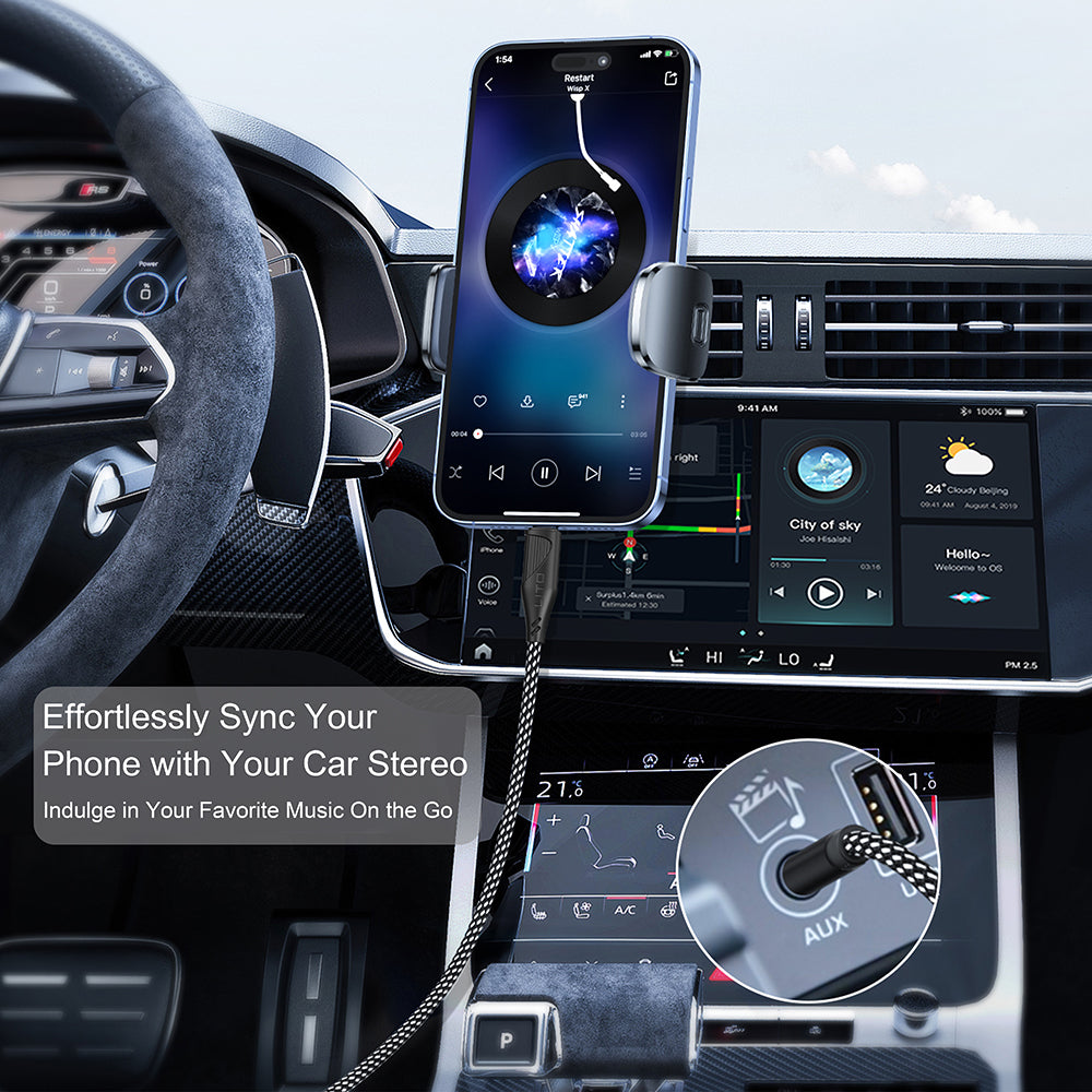 Cable Audio Lightning - 3.5mm Lito LA02, 1m, Negro