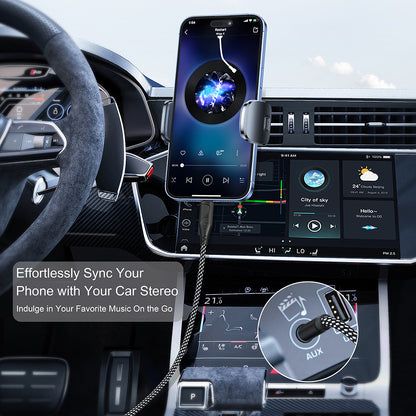 Cable Audio Lightning - 3.5mm Lito LA02, 1m, Negro