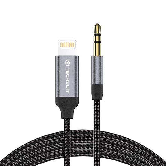 Lightning Audio Cable - 3.5mm Techsuit AC10 SoundShell, 1.5m, Gray